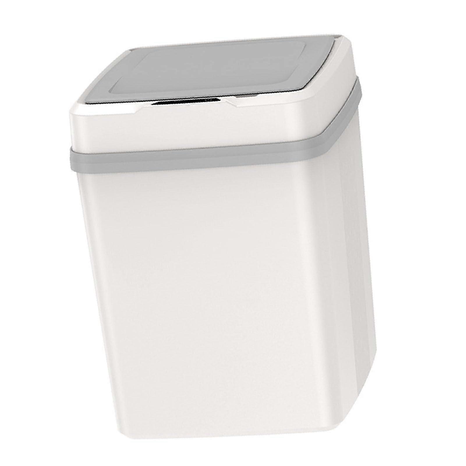 12L Automatic Sensor Trash Can with Smart Motion Lid, Silent Touchless Garbage Bin for Bathroom and Office