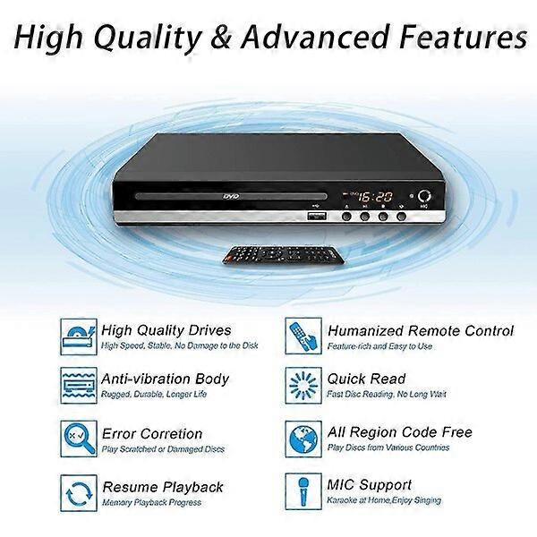 Disc player region compatible HDMI interface home TV audio equipment