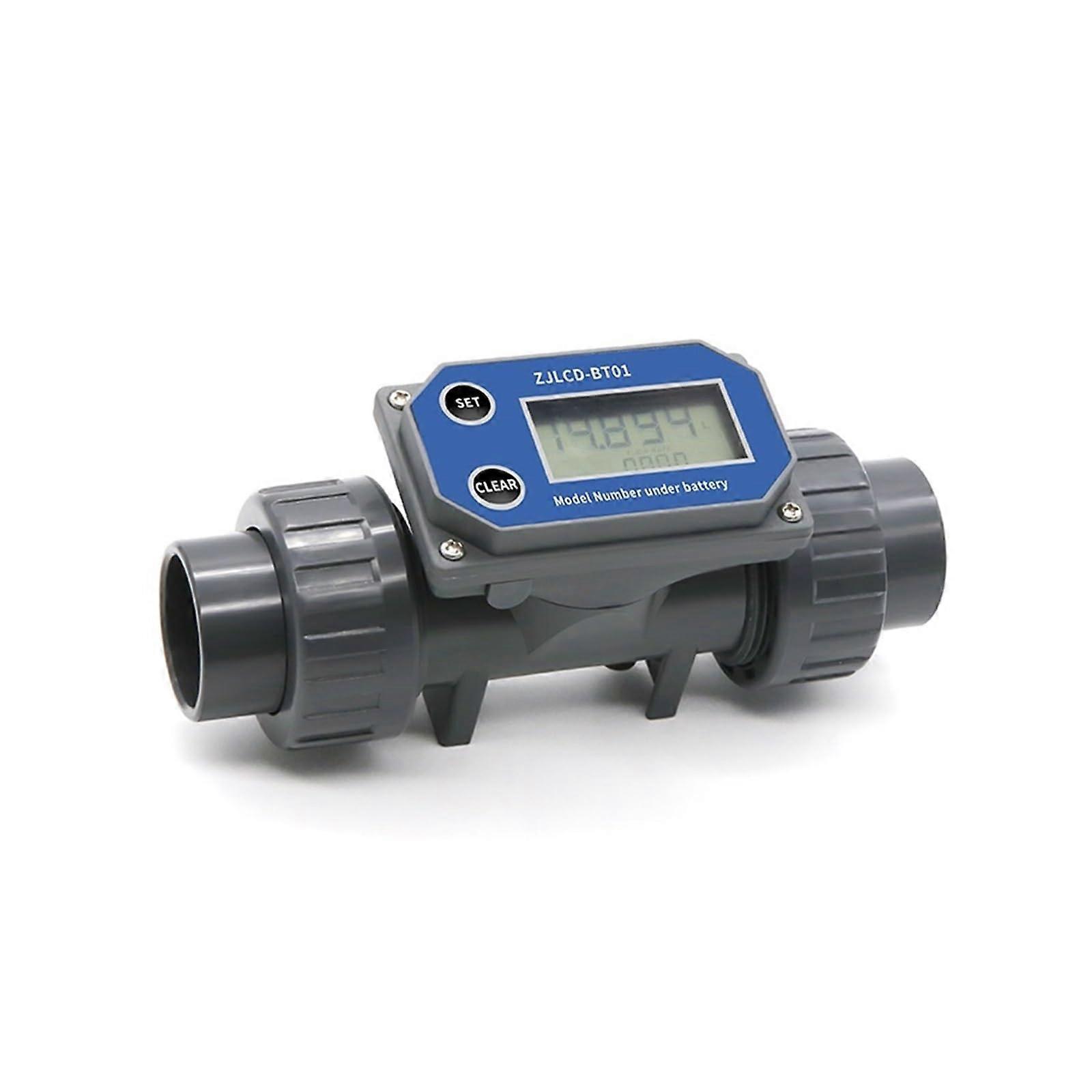 Digital Flow Meter DN50 PVC Pipe Water Flow Sensor with Electronic LCD Display for Garden Irrigation