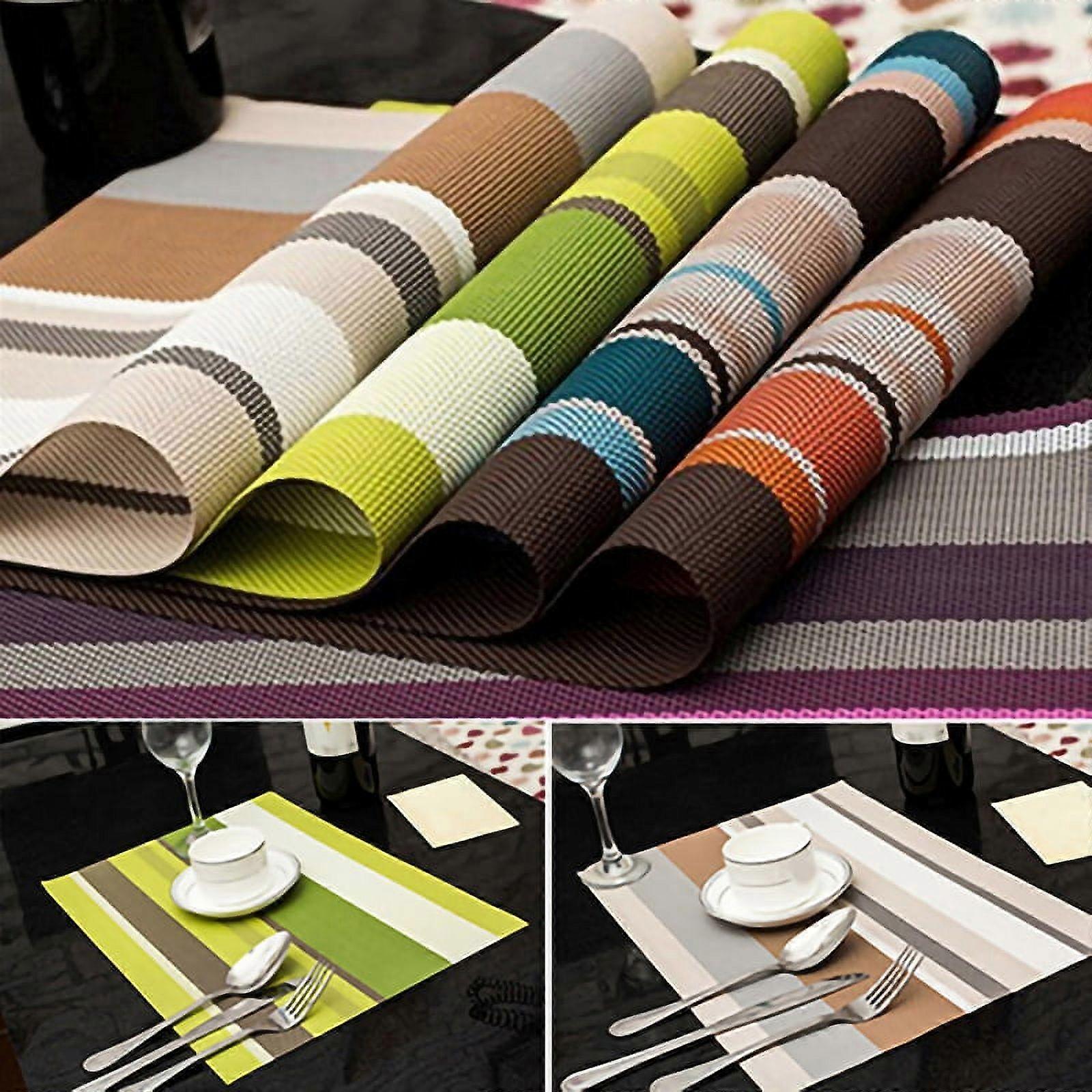 Placemat Rectangle Heat Insulation Mat Kitchen Dining Table Pad for Restaurant