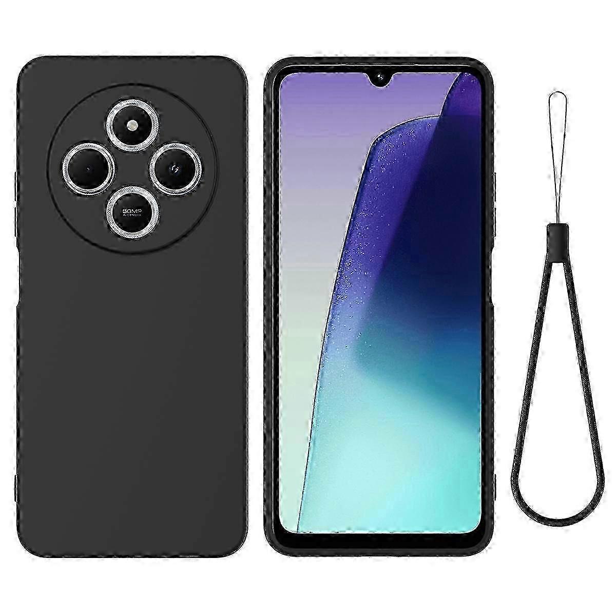 Solid Color Liquid Silicone Shockproof Full Coverage Phone Case