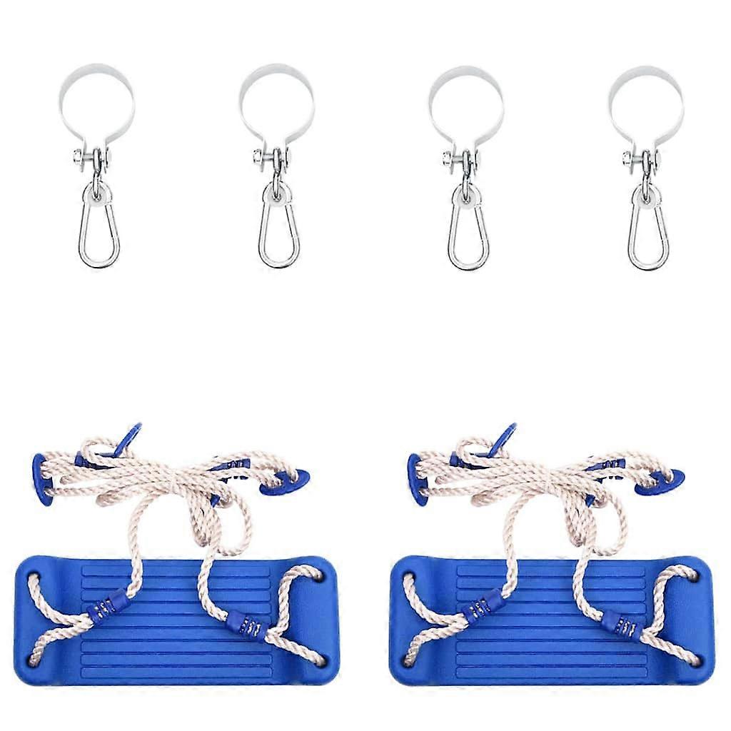   vidaXL Schommelzitjes met touw 2 st 38x16 cm polyetheen blauw