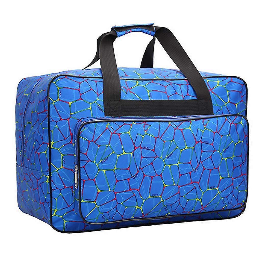 Large Capacity Sewing Machine Carrying Case with Dual Front Pockets and Easy Grip Straps, Blue