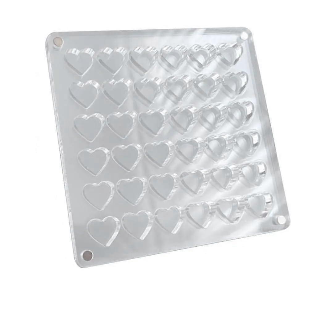 Acrylic Magnetic Lock Seashell Display Box with 36Grid Heart Layout, Stackable Clear Organizer