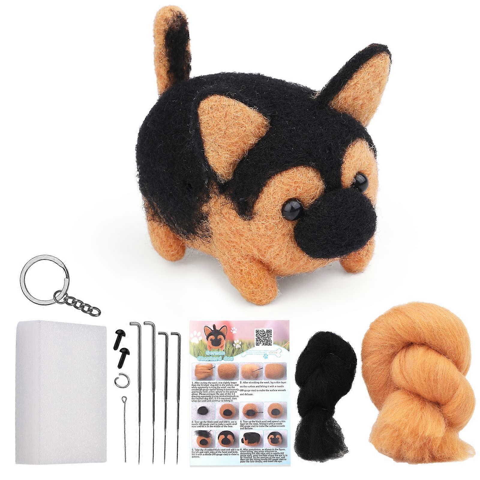 Needle Felting Kit with  Soft Wool and Tools, DIY Animal Craft Set for Beginners