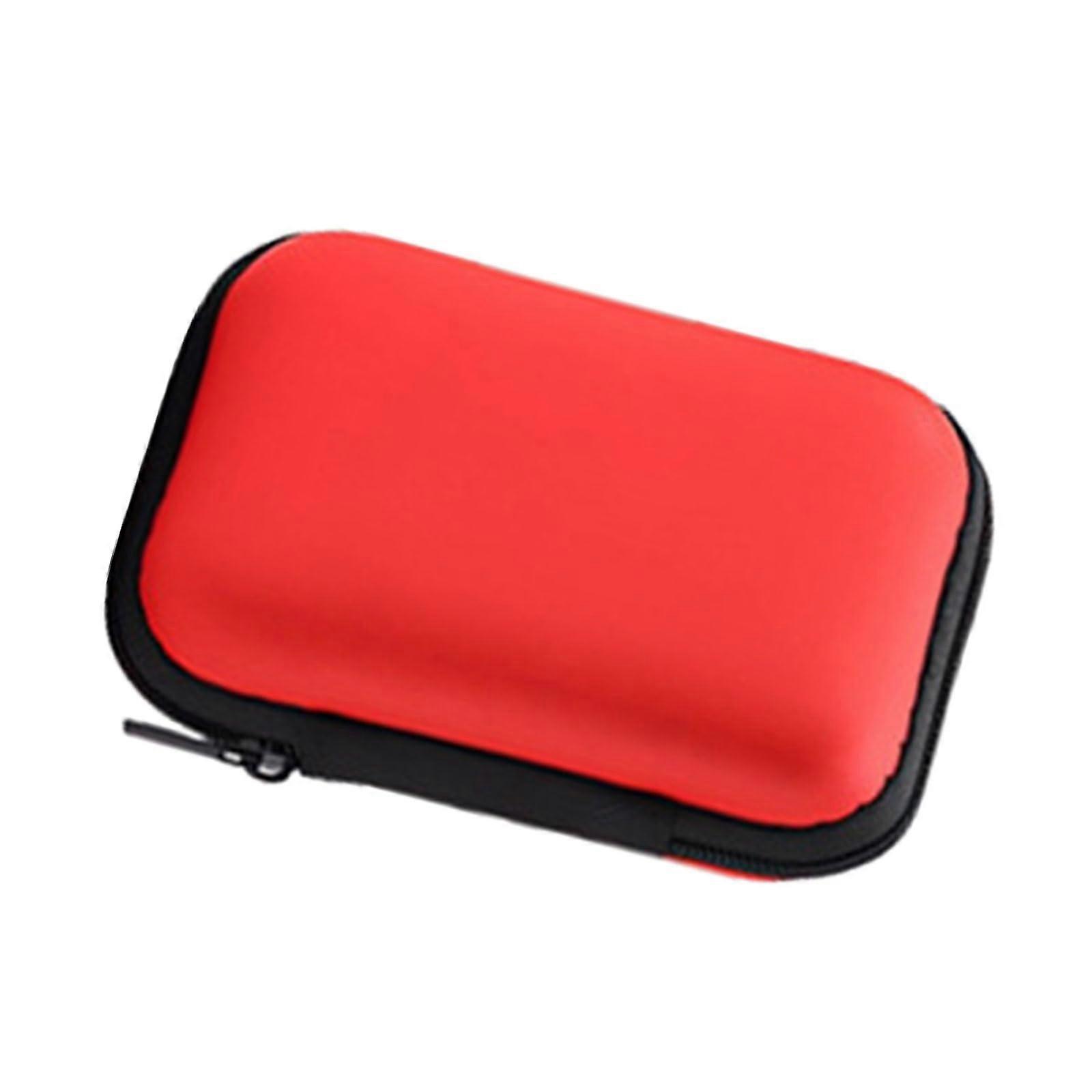 R36S Carrying Case Shockproof Splashproof Hard Shell Bag with Compartments and Pocket Red