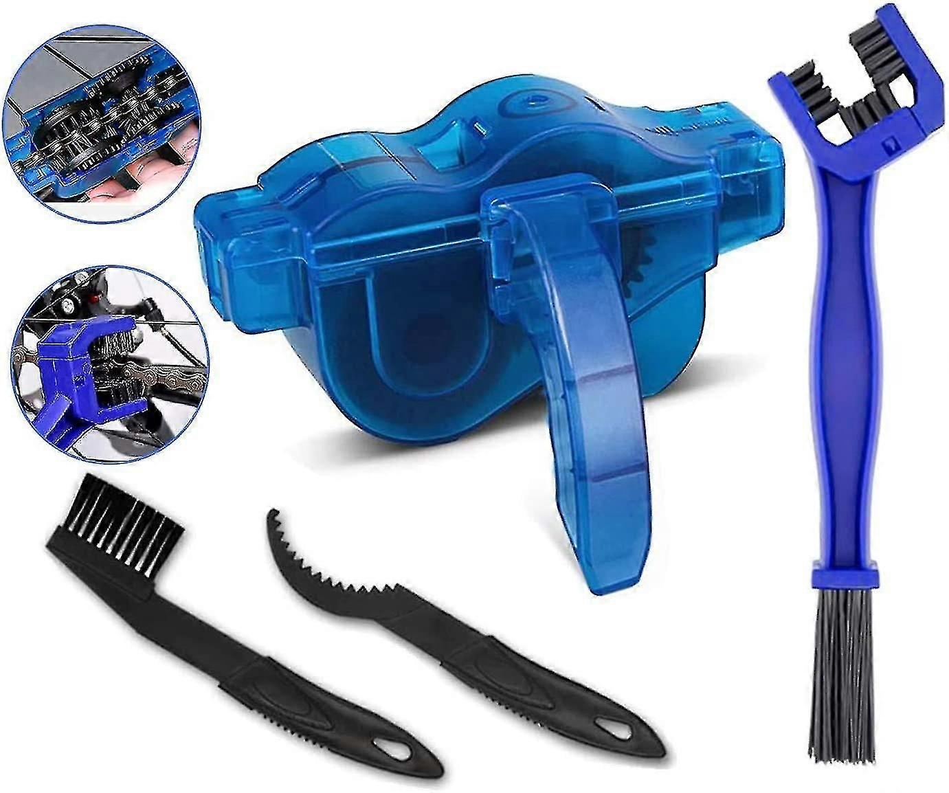 Bicycle Chain Cleaning Device, Scrubbing Brush Tool Set