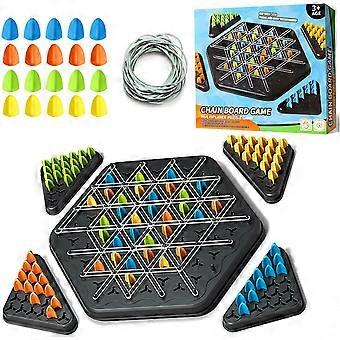 Triggle Strategisches Brettspiel – 3D-Puzzle mit bunten Gummibändern und Stiften – Förderung des logischen Denkens, pädagogische Spielsteine ​​aus ABS-Kunststoff