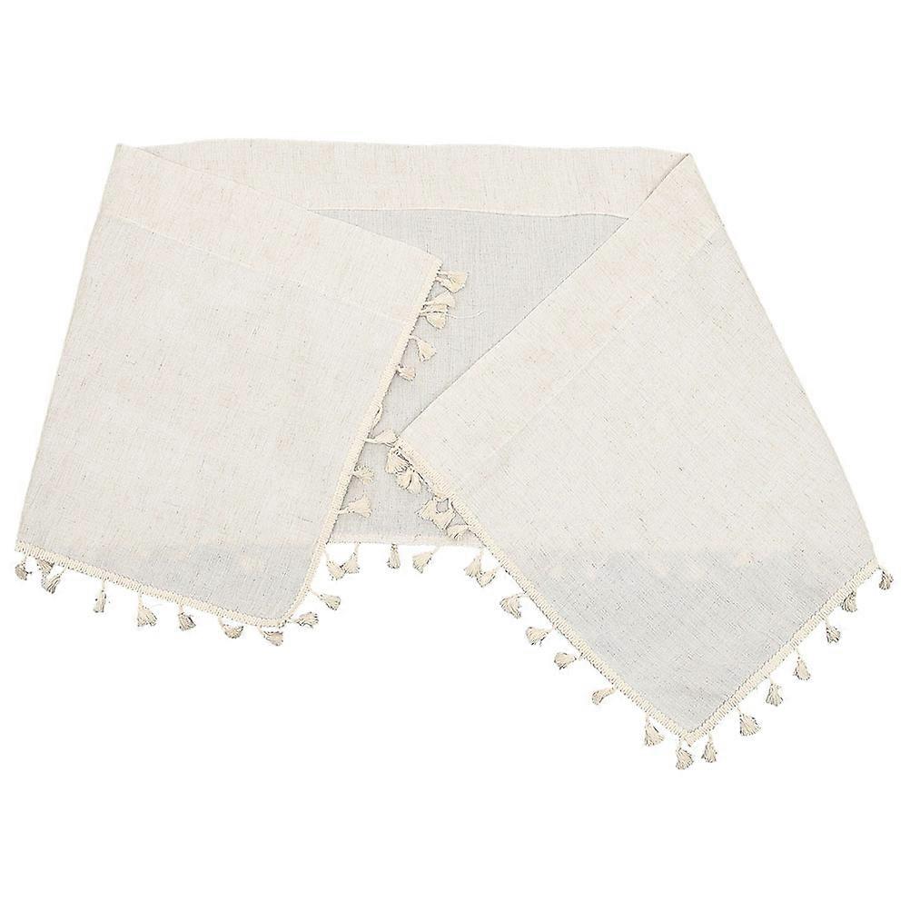 Valance Curtain with Tassel for Kitchen Windows Privacy Light Filtering 1Pack