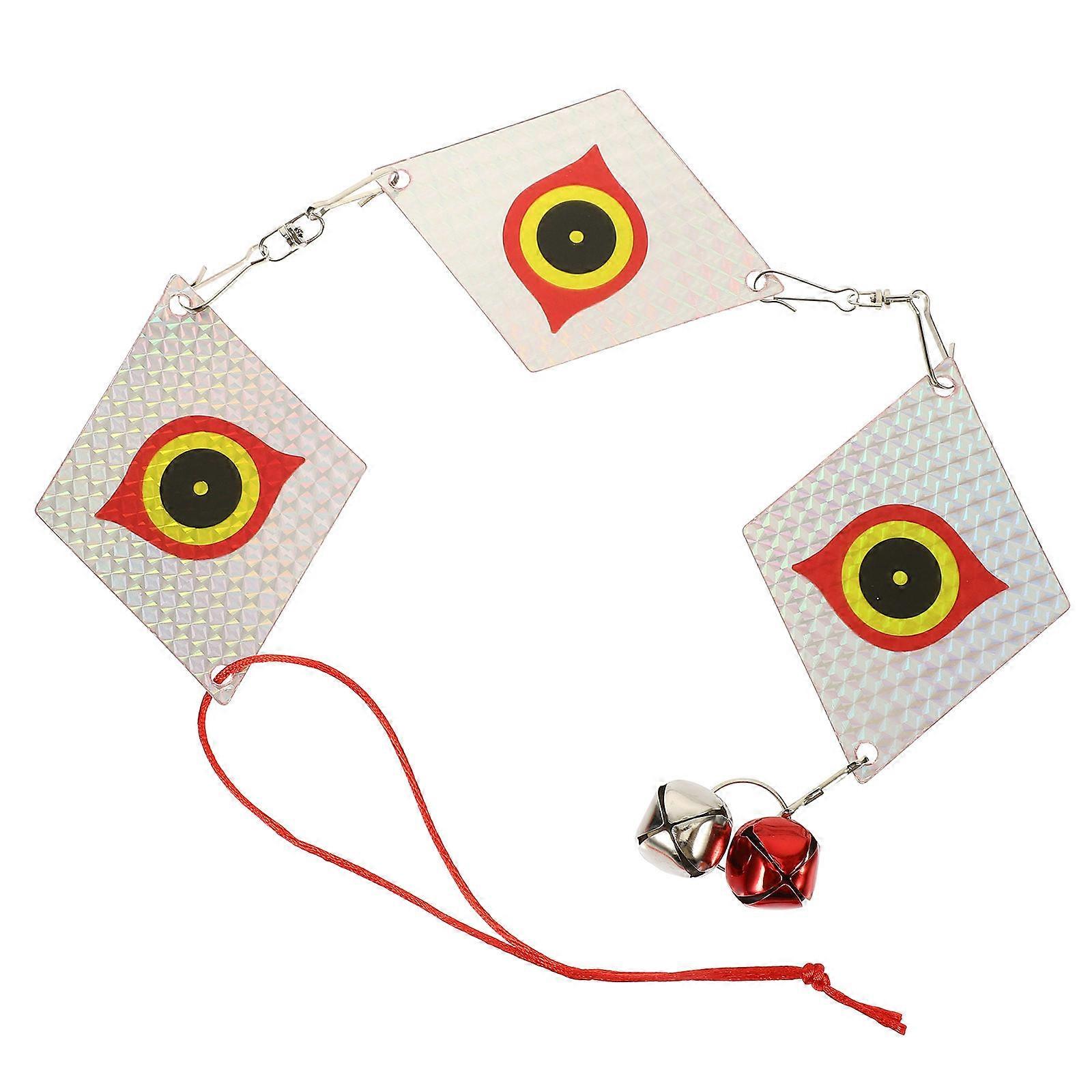 Bird Deterrents Pendant Hanging Reflective Device with 2 Bells Assorted Color