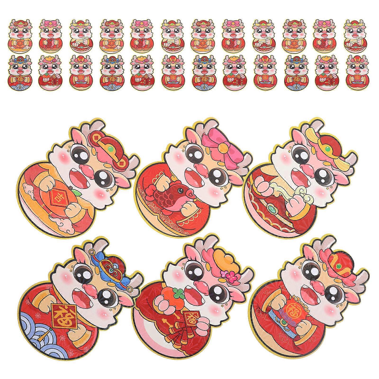 Chinese Red Envelope Dragon Design for Storage Use 30Pcs Lucky Packets