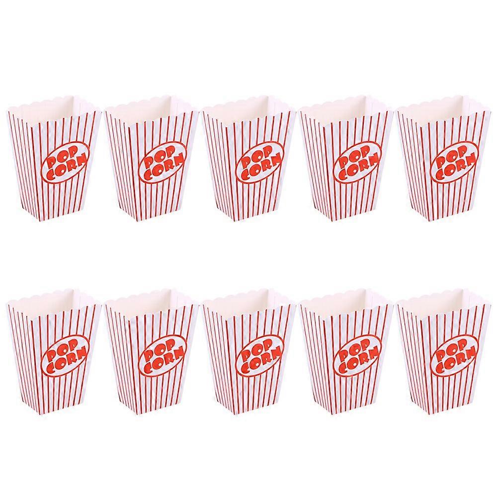 Paper Popcorn Boxes Containers for Party Use 10Pcs Multi Color Design