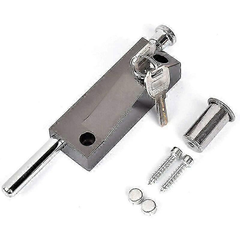 Garage Gate Door Lock Universal Type with 2 Keys, Black