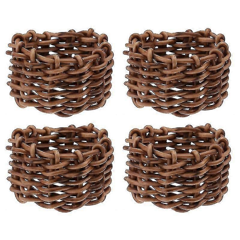 4pcs Weaving Craft Napkin Holder