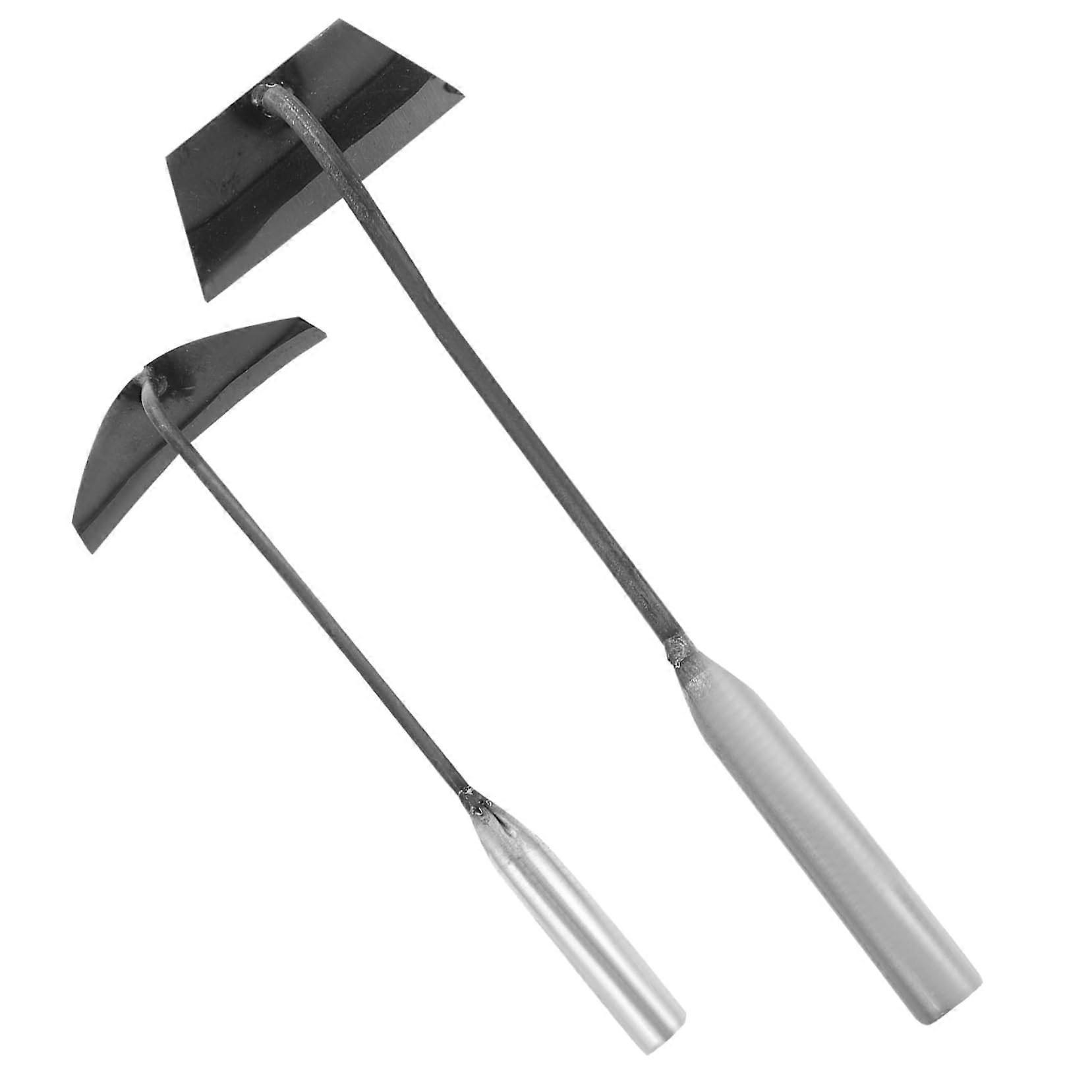 2pcs Garden Hoe Set with Sharp Cutting Blades, Small Hand Weeding Tool for Digging and Planting