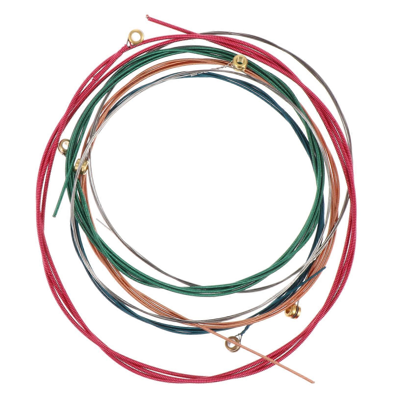 6 String Acoustic Guitar Strings Set Clear Rich Sound Balanced Tone Easy Installation