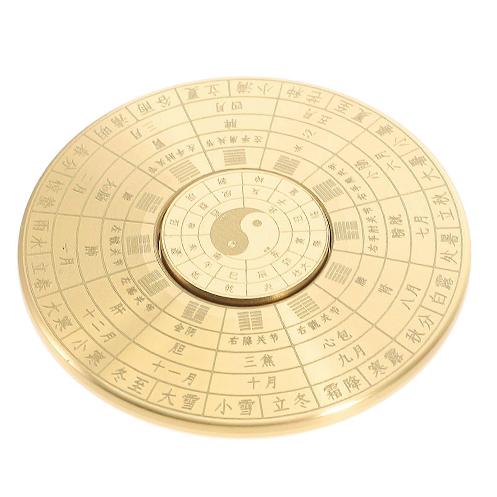 Chinese Compass Mini Rotation Brass Compass for Outdoor Use