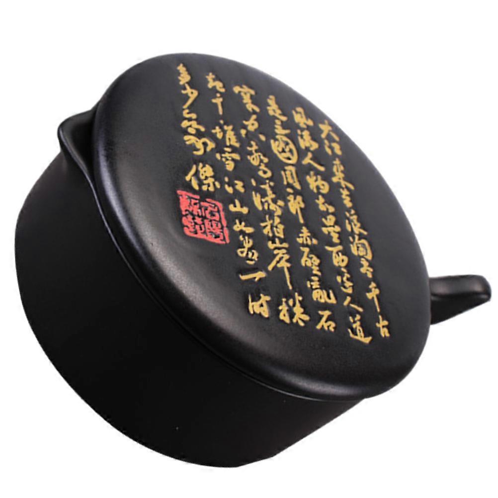 Traditional Black Inkstone Ceramic Calligraphy Inkslab