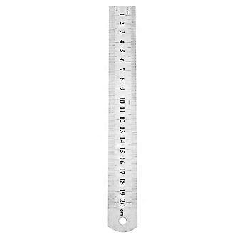 3 Pcs Stainless Steel Ruler Double Scale Ruler Measuring Tool for Engineering School Office (Size 20cm, 30cm, 15cm, Each has One Pcs)