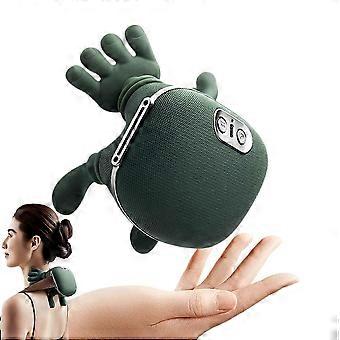 Shoulder Neck Massager N7 Shiatsu Deep Tissue Kneading with Heat Function Cordless 3 Massage Levels Moss Green