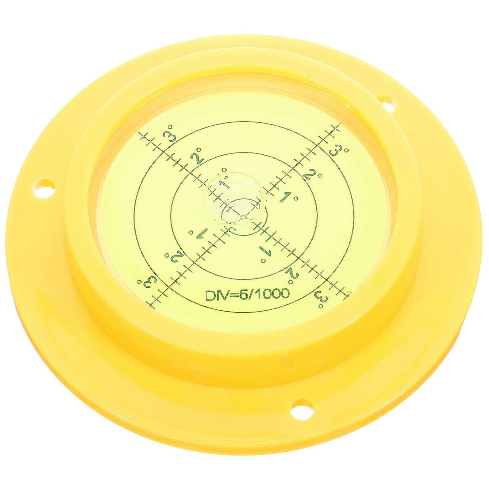 Yellow Bubble Level Tool with Base for Measuring Use