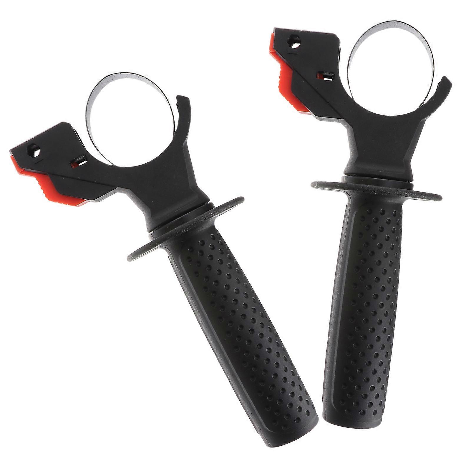 Adjustable Electric Drill Handle for Comfortable Grip 2Pcs Black Plastic