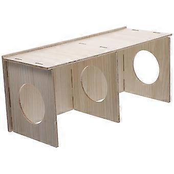Hamstergömställe i trä, hamsterhus för husdjur, gult trä