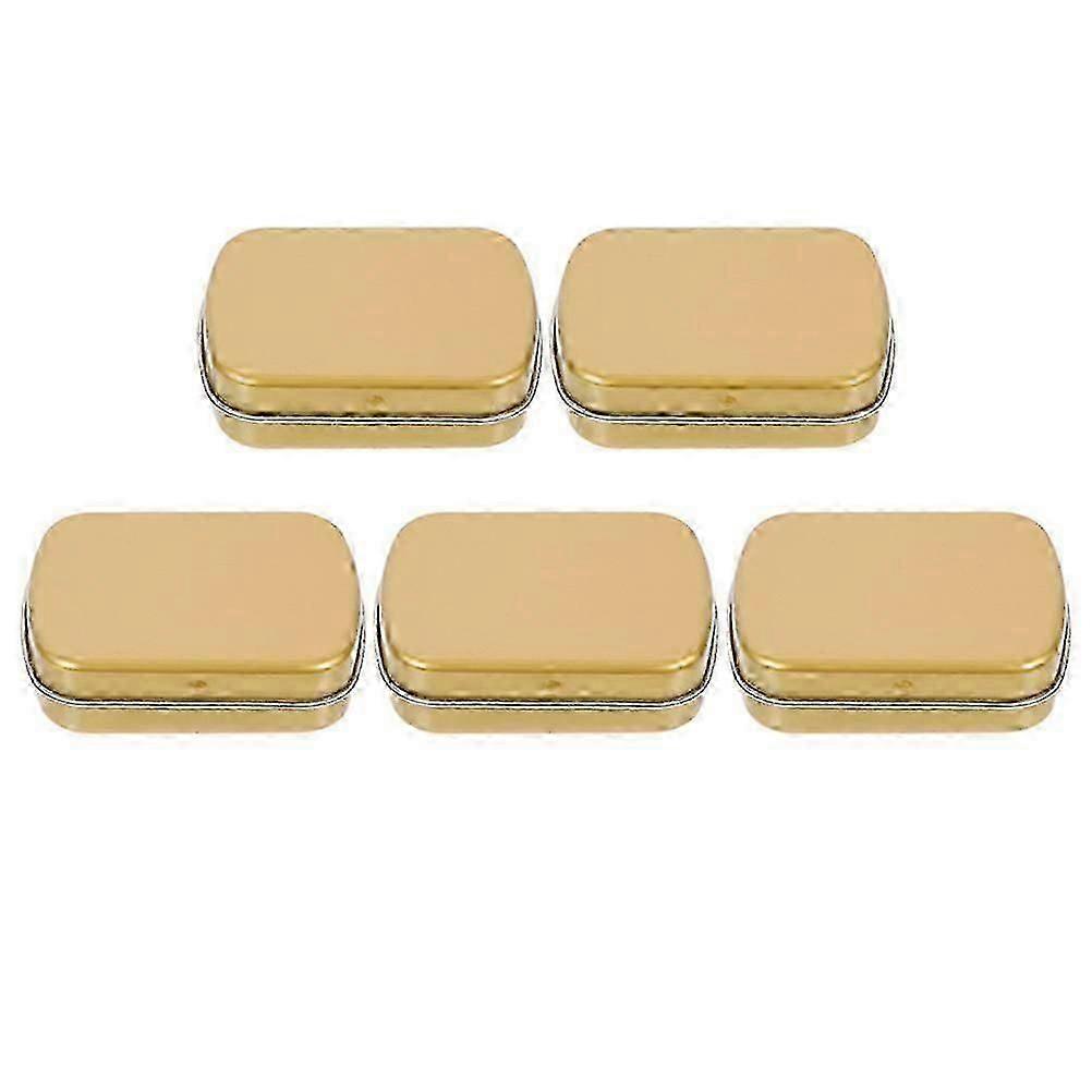Golden Iron Candy Storage Boxes for Small Object Organization 5Pcs