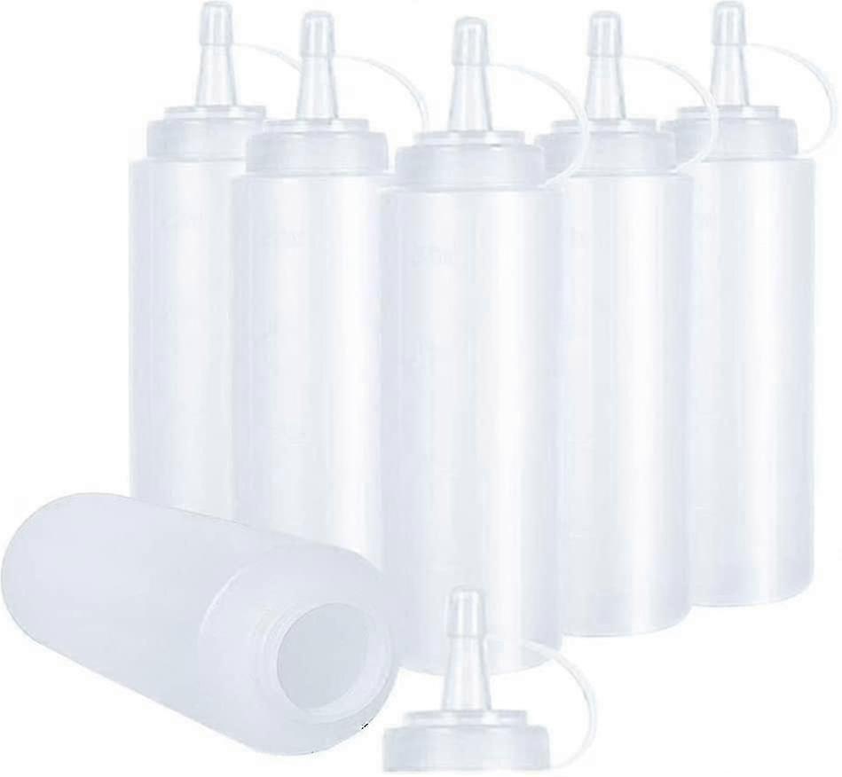 Squeeze Bottles Sauces,6 Pack 250ml/8.8oz Small Squeezy Condiments Bottle