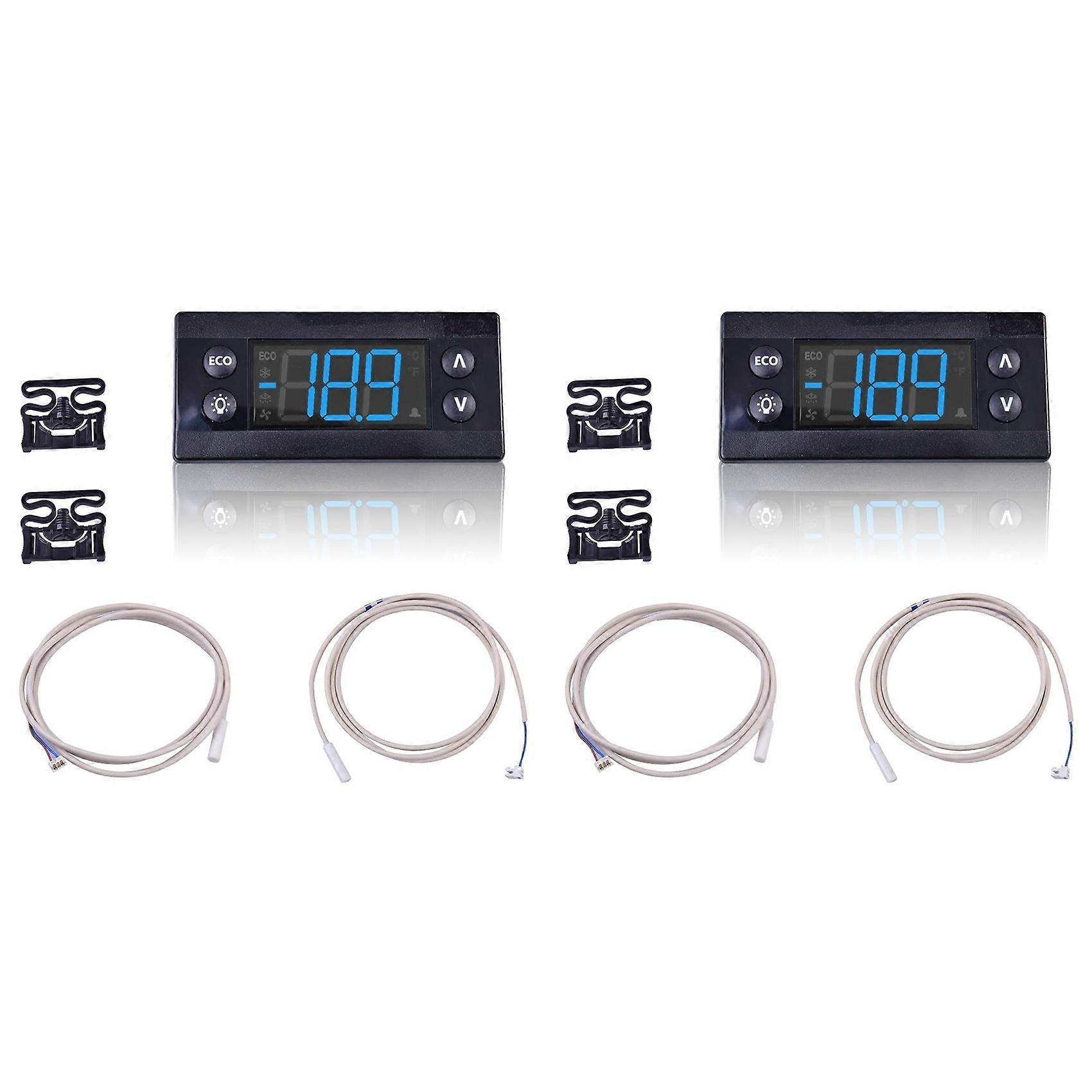 2X Erc112C Temperature Controller Kit, Electronic Refrigeration Controller with Sensor Compatible with 080G3491