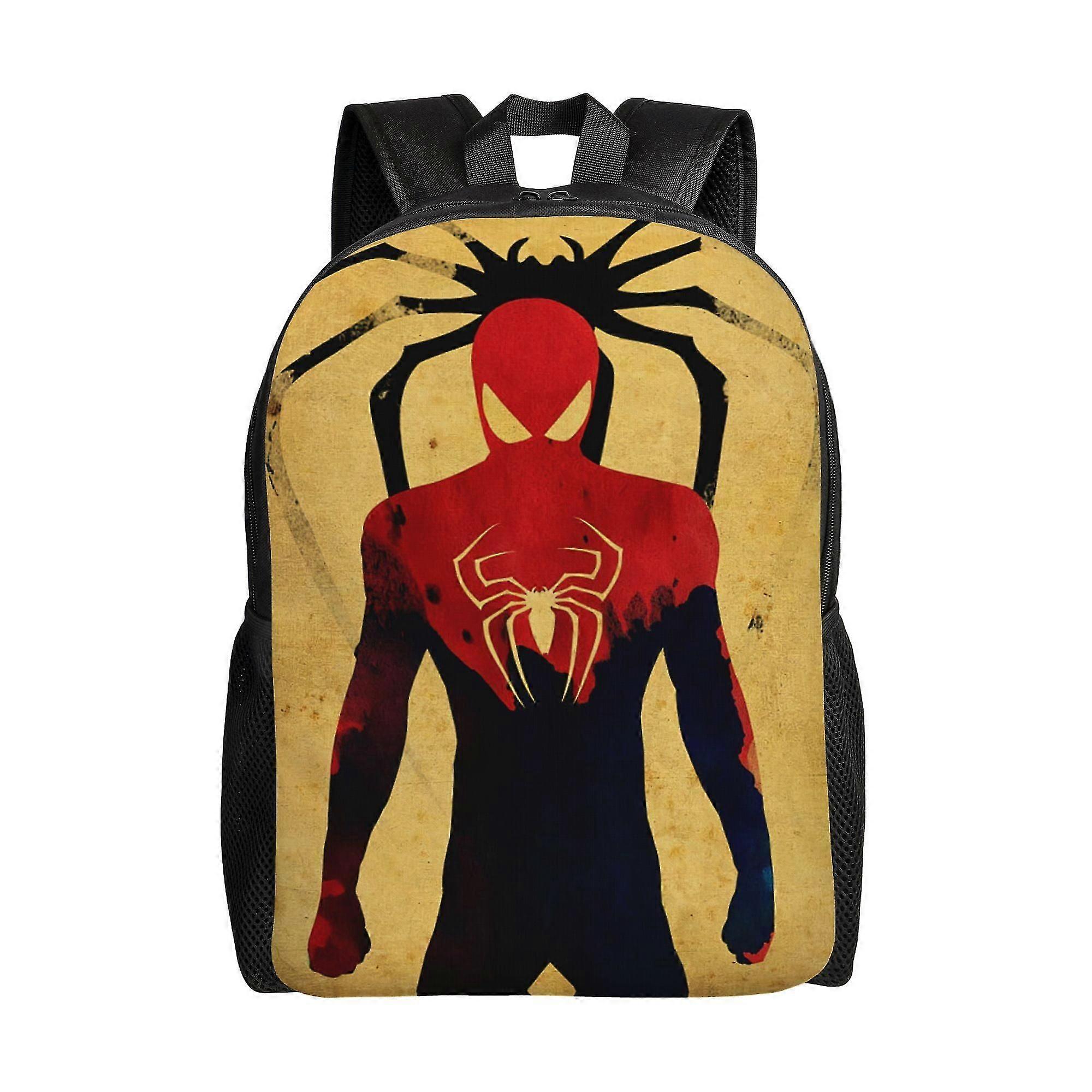 SJ2536 Spider Man Backpack, Adult Kids Simple Lightweight Casual Backpack for Children Student, Travel Backpack Laptop Backpack for Col