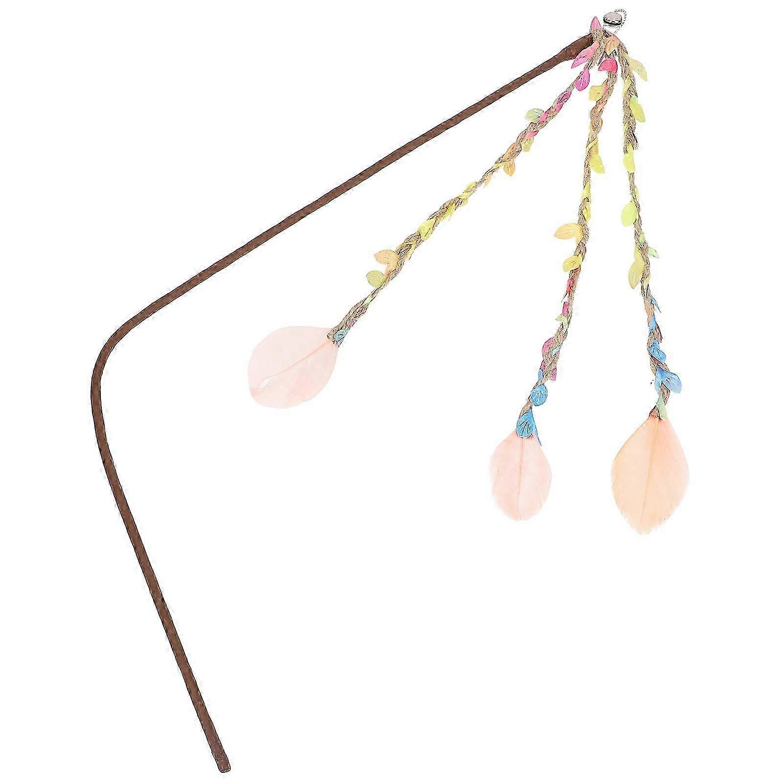 Cat Plaything Branch Simulation Stick with Bell for Interactive Use 2Pcs