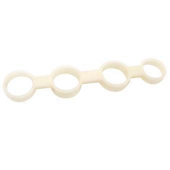 1 pieza para ensanchar la palma de la mano y los dedos, herramienta de entrenamiento musical para ukelele y guitarra, talla M (blanco).