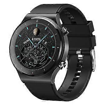 N58 Diy Dial Bluetooth Call Montre-bracelet Fréquence cardiaque Moniteur de température corporelle Fitness Smart Watch, Bracelet en silicone - Argent