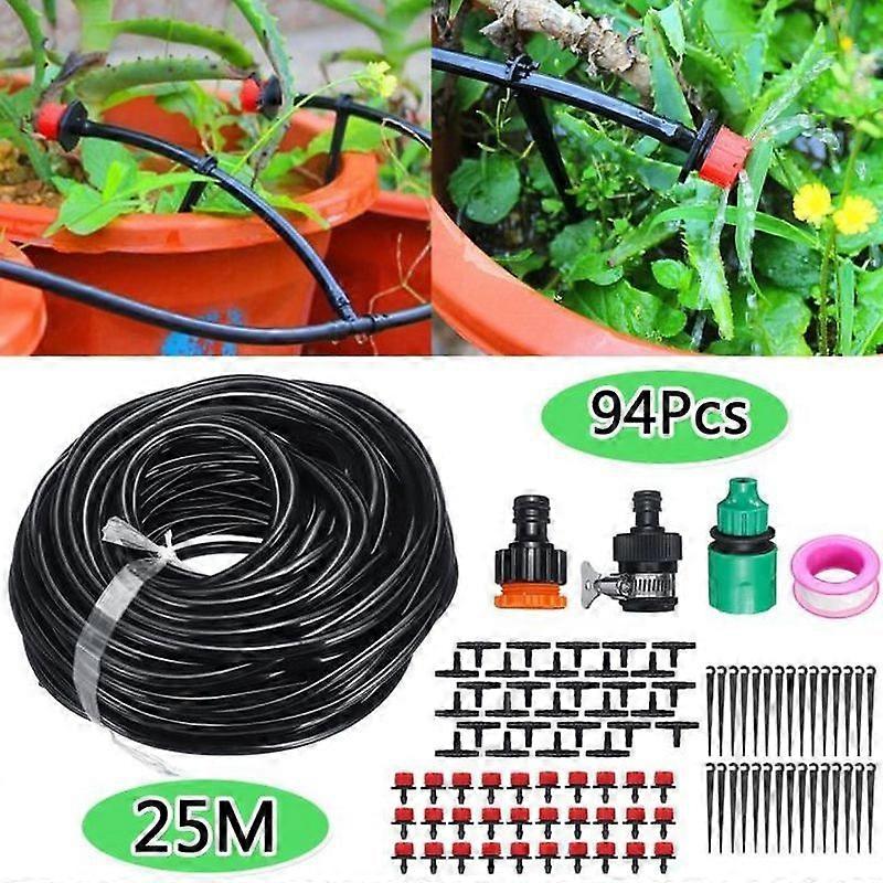 TEMPSA DIY Gardening Irrigation System Kit - Automatic Drip Irrigation Timer Garden 25M