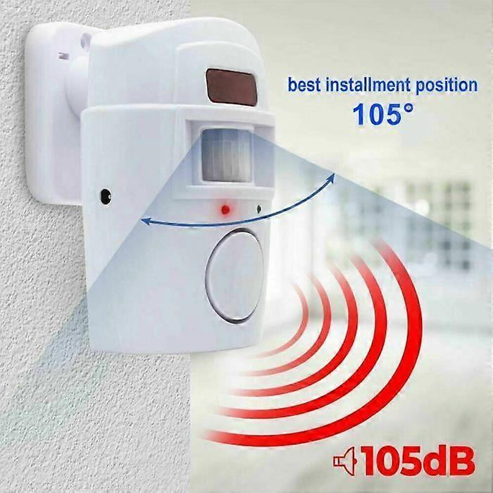 Motion sensor - Wireless - Alarm - 2 remote controls - Indoor siren - DIY