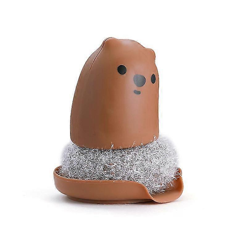 1pc Brown Multipurpose Dish Cleaning Ball