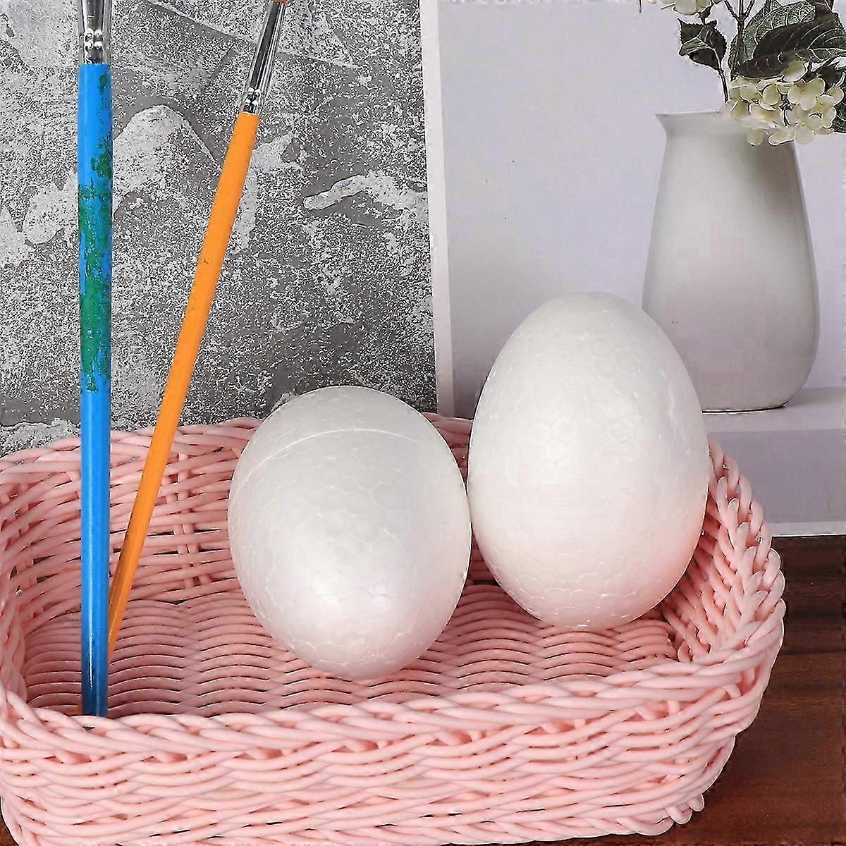 10pcs White Foam DIY Easter Craft Eggs for Decor