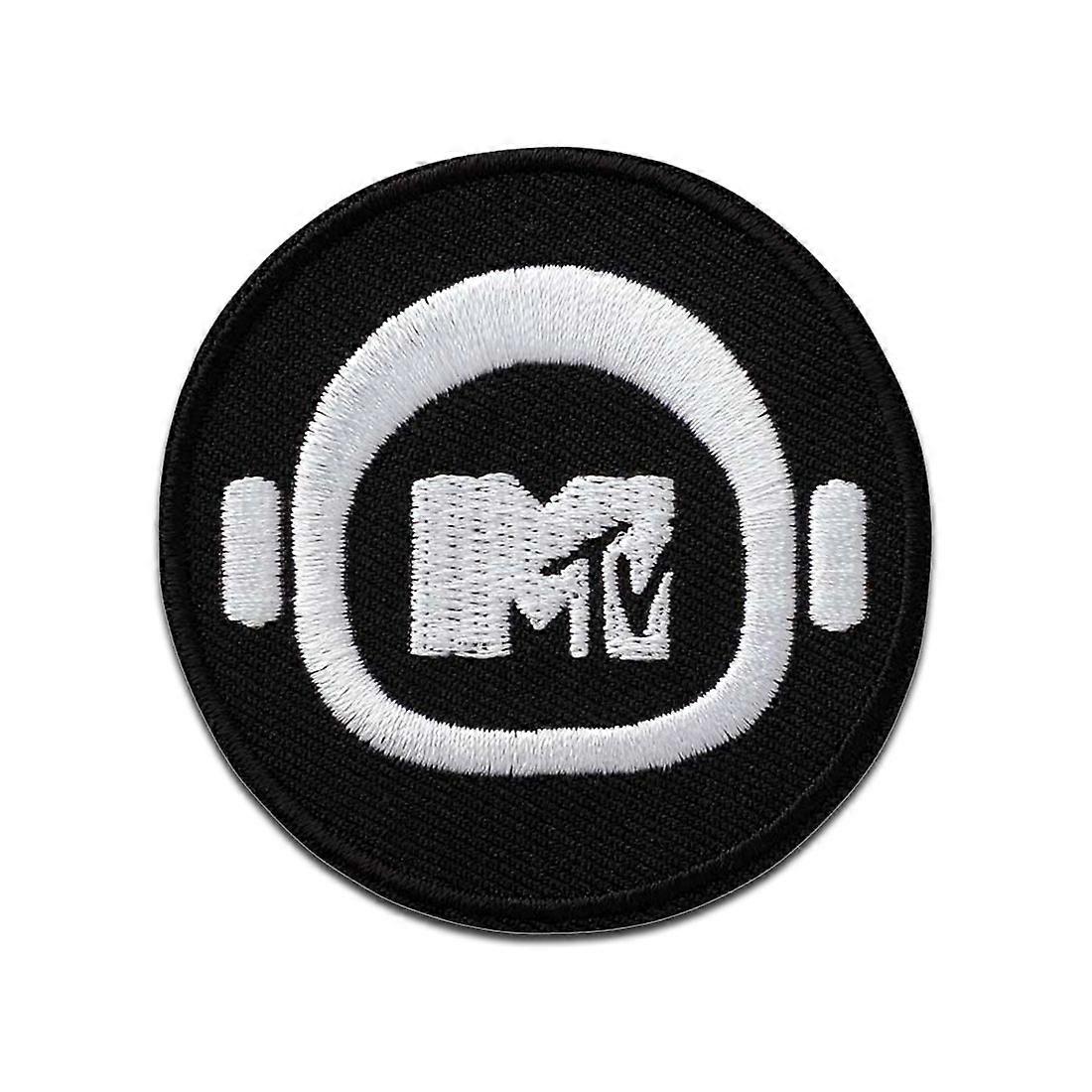 MTV Moon - patch, iron-on patch, iron-on patch, patch, size: 6 x 6 cm
