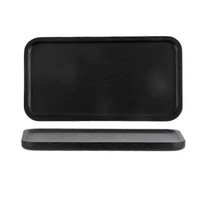 Simple Black Walnut Tea Tray Household Rectangular Snack Fruit Plate Solid Wood Durable Fruit Dessert Tray