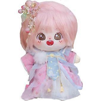 20cm Plush Doll Girl Naked Humanoid Stuffed Body no Attribute 8" Normal Body Wearable Clothing Dress Up Gifts (a-7-with Skeleton)