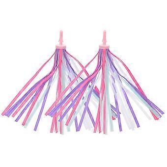 Handlebar Streamers Children Scooter Tassels A Pair of Colorful Ribbons