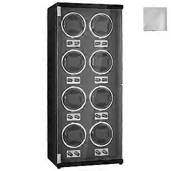 Watchwinder, Watchwinder voor 8 automatische heren- en dameshorloges, met 8 superstille Japanse Mabuchi-motoren