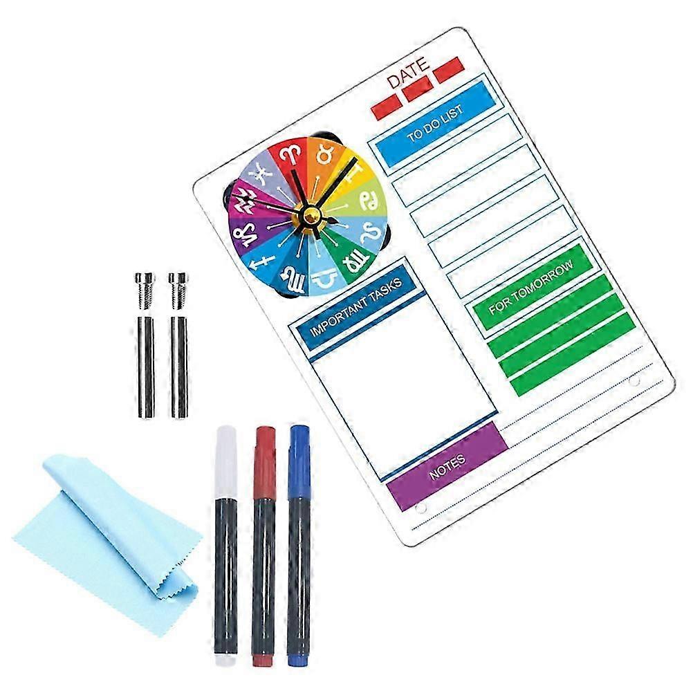 Clear Writing Board Tabletop Dry Erase Board Wall Mountable Study Simple Design Rectangular 1Set