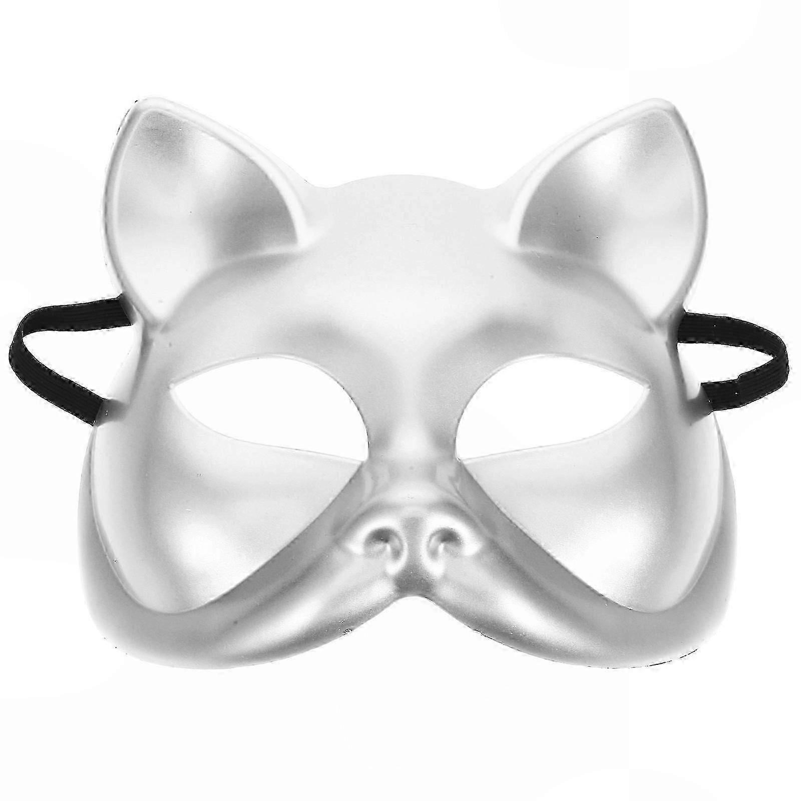 Ready for Creative DIY Projects, Cat Face Mask Plastic Half Mask