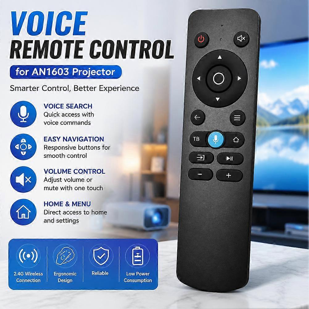 Projector Remote - Compatible with BBK DEXP RC LEX20 for Instant Voice Control