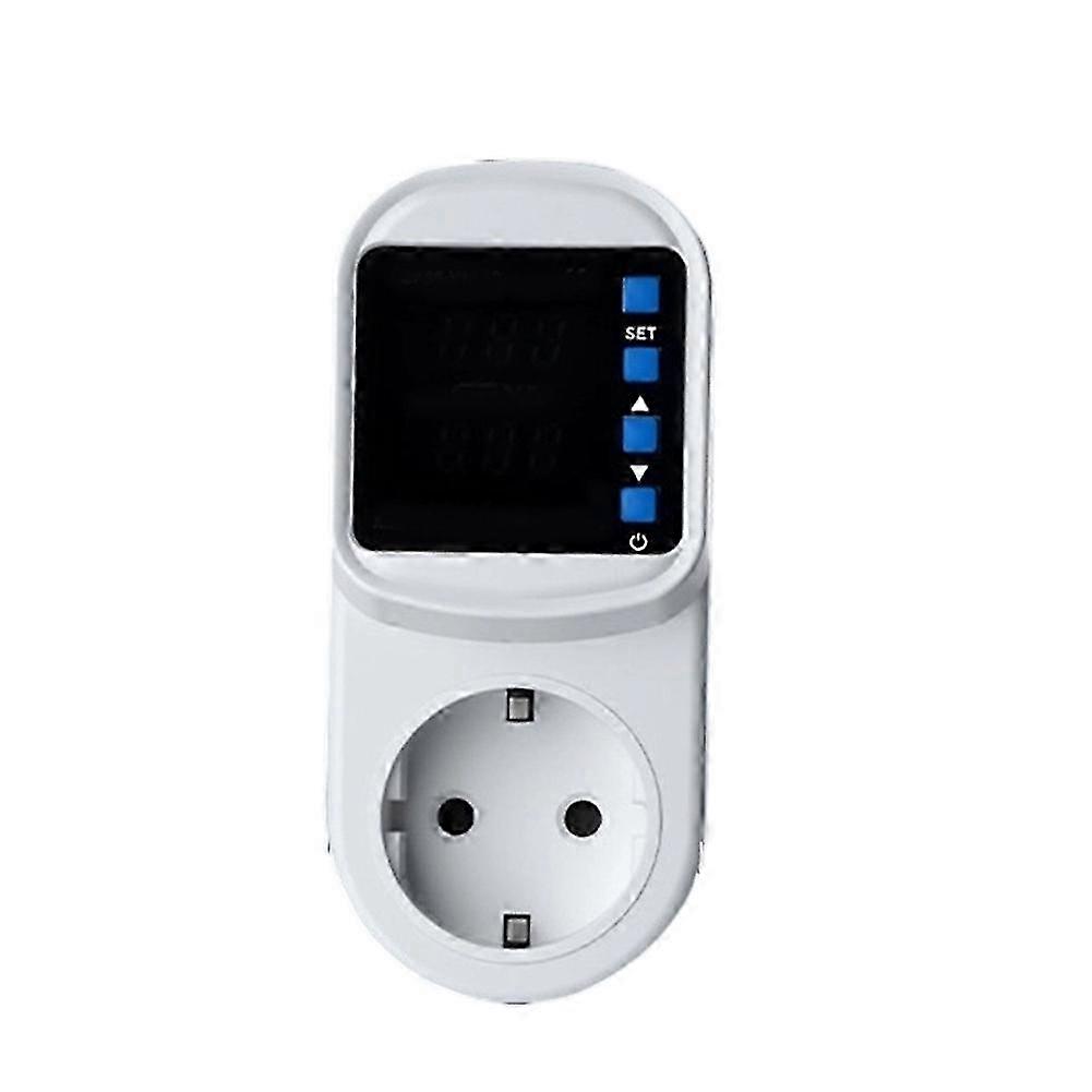 220V Adjustable Voltage Current Protector Plug with LED Display, over Under Voltage Protection Socket EU PLUG