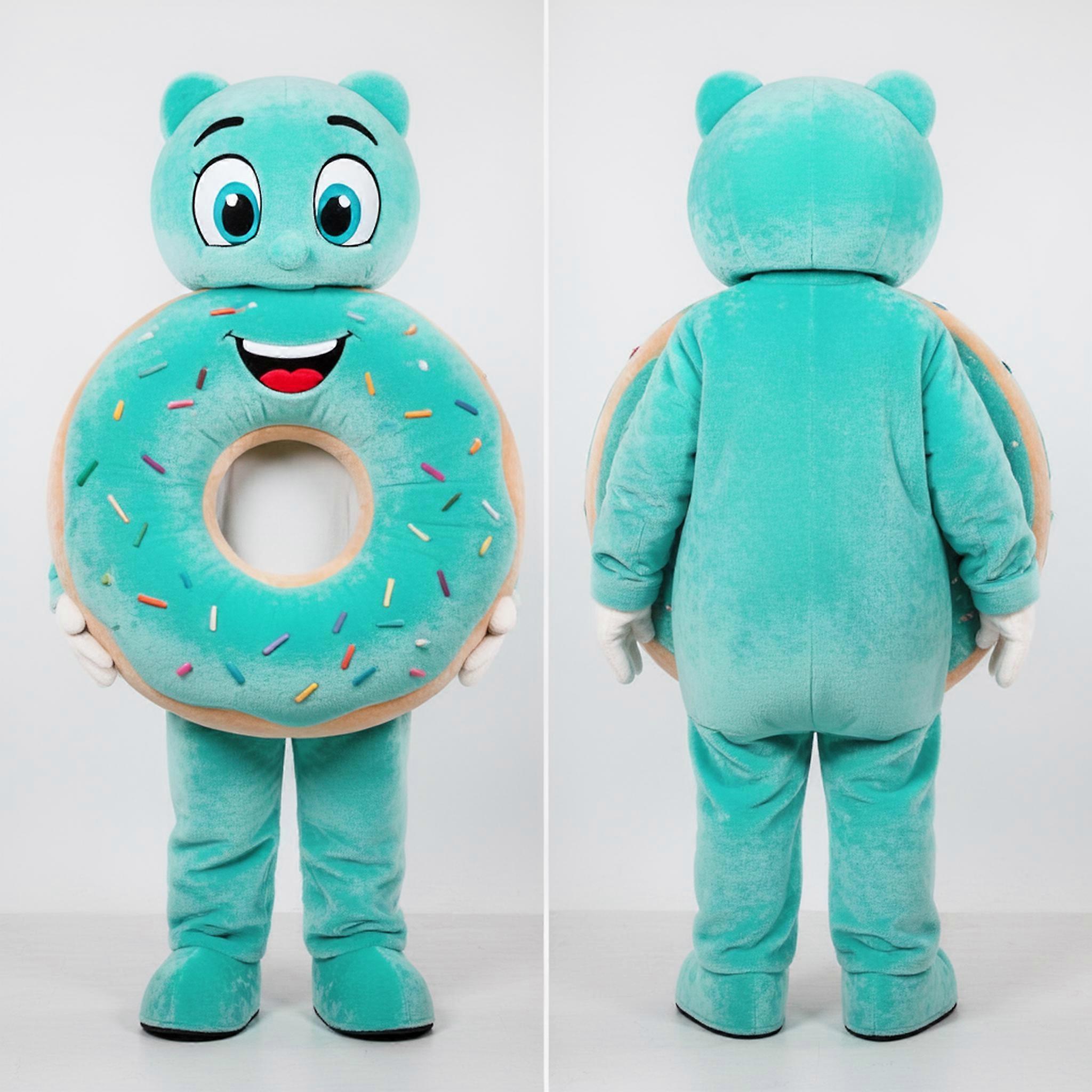 MASTICOT Turquoise Plush Bagel Mascot