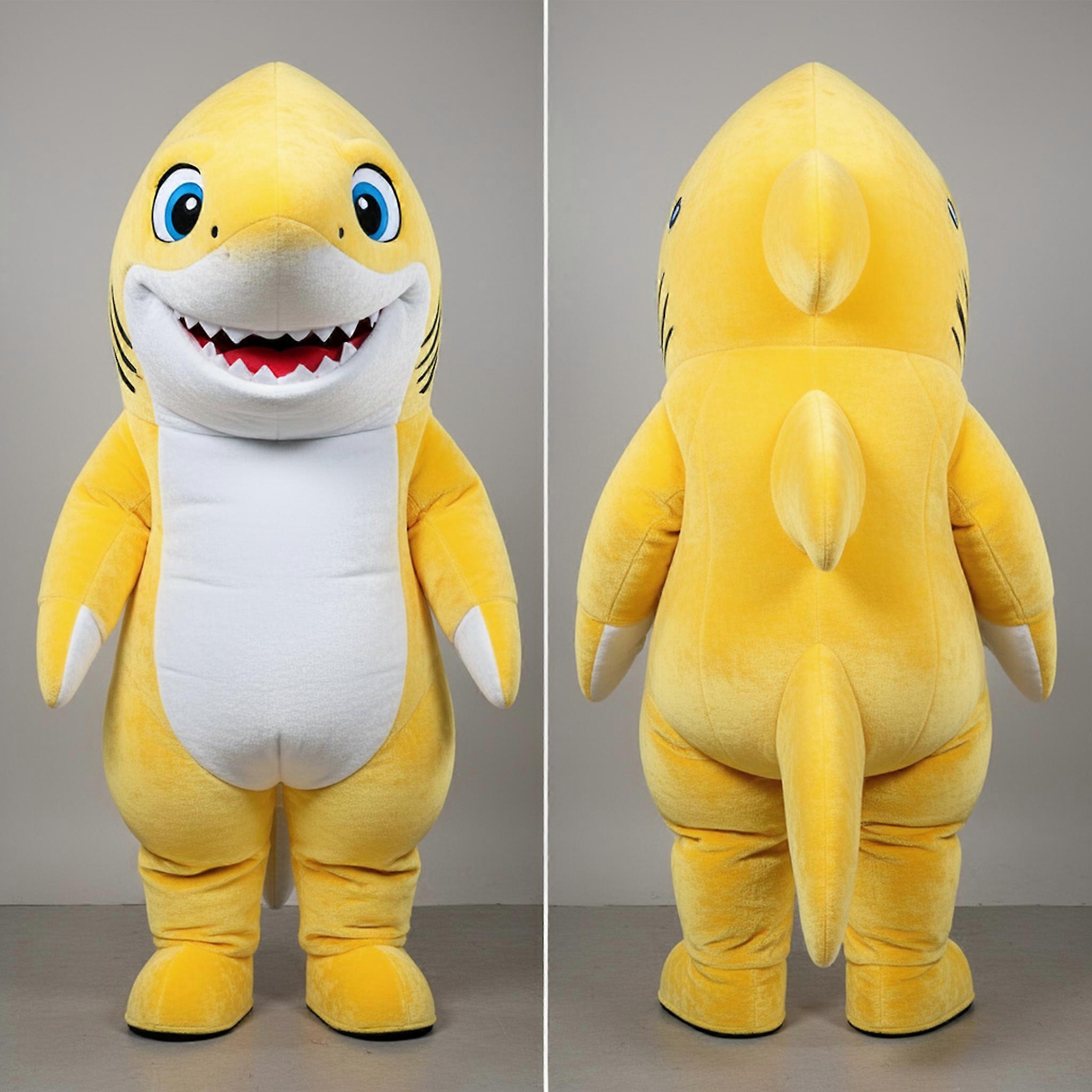 MASTICOT Yellow Grinning Megalodon Mascot