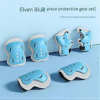 New Cool Mine‑Style Kids Protective Gear 6‑Pcs Set, Safe Comfortable Roller Skating Protective Pads for Outdoor Sports Children